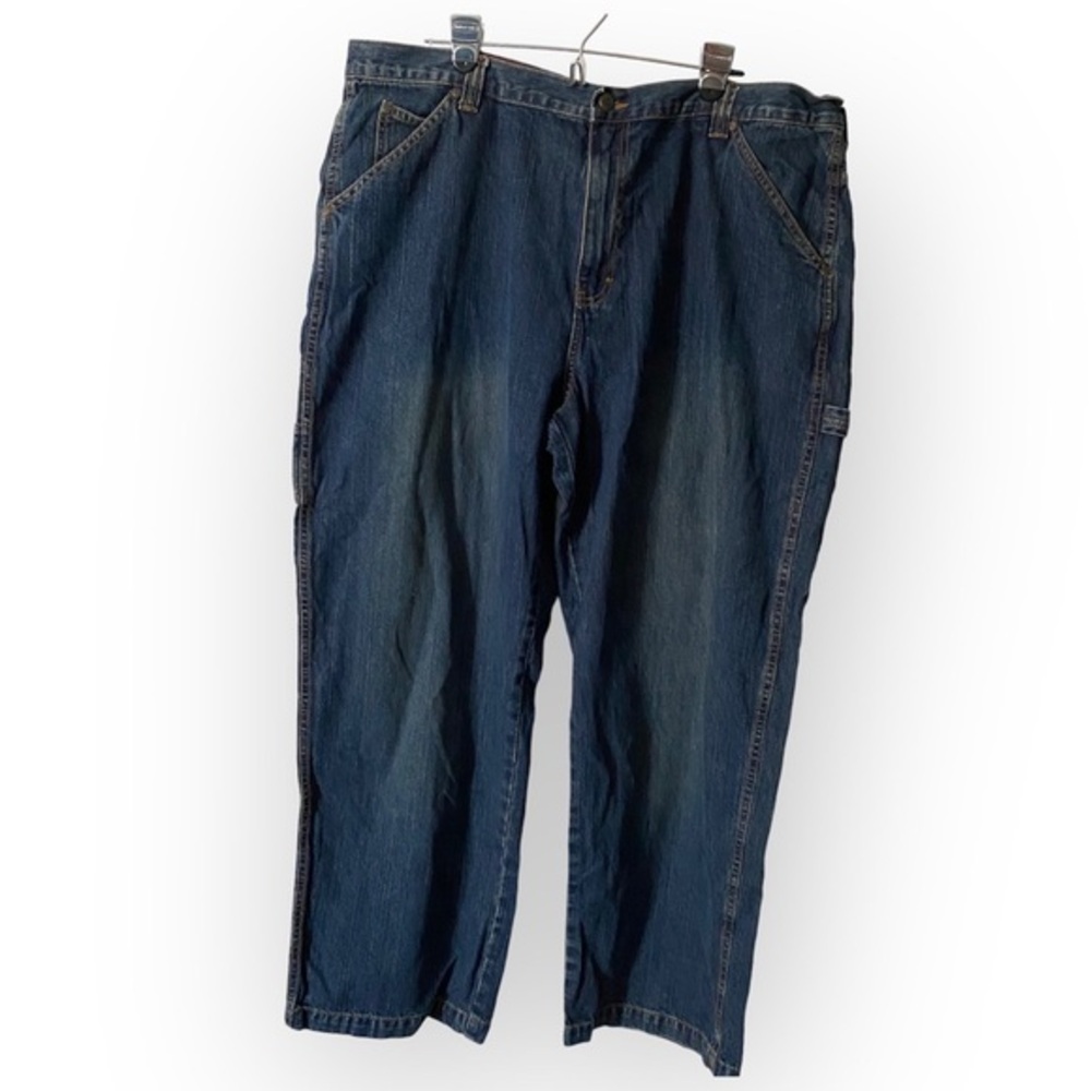 Chaps Jeans Mens 40X30 Cotton Denim Carpenter Blue Work Wear